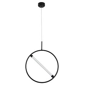 Подвесной светильник Arte Lamp Dolores A2565SP-1BK, арматура черный, плафон акрил белый - фото 1