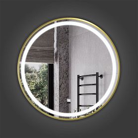 Зеркало Comforty Лея 60, с подсветкой, цвет золото - фото 1