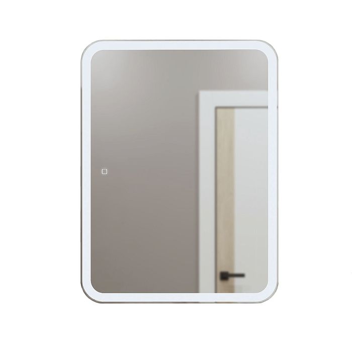 Шкаф-зеркало Mixline Фиджи Flip 60x80, с подсветкой, цвет белый