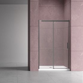 Душевая дверь Vincea Dice VDS-4D 130x200, стекло прозрачное, профиль вороненая сталь - фото 1