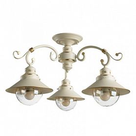 Потолочная люстра Arte Lamp Grazioso A4577PL-3WG, арматура белая / золото, плафоны стекло прозрачное, 61х61 см - фото 1