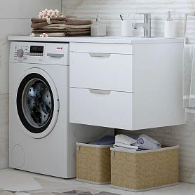 Тумба под раковину Corozo Алиот 56, подвесная, цвет белый - фото 1