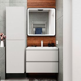 Мебель для ванной Art & Max Bianchi 75 подвесная, цвет белый матовый  - фото 1
