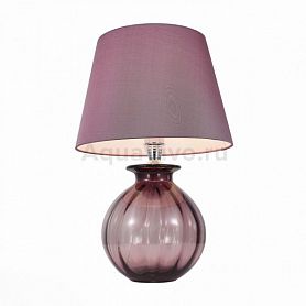 Прикроватная лампа ST Luce Calma SL968.604.01, арматура металл / стекло, цвет хром, красный, плафон текстиль, цвет красный, белый - фото 1