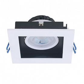 Точечный светильник Arte Lamp Grado A2705PL-1WH, арматура черная / белая, 11х11 см - фото 1