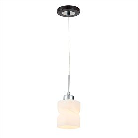 Подвесной светильник Citilux Берта CL126112, арматура хром / венге, плафоны стекло белое - фото 1