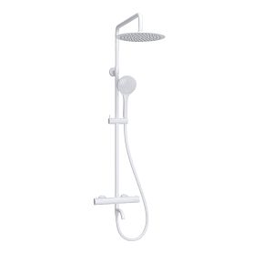 Душевая стойка WasserKRAFT A188.257.155.WM Thermo, с верхним душем, термостатическим смесителем, цвет белый - фото 1