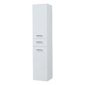 Шкаф-пенал Dreja 35, 2 дверки 1 ящик, цвет белый глянец - фото 1