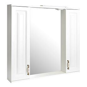 Шкаф-зеркало Stella Polar Кармела 85/С, с подсветкой, цвет ольха белая - фото 1