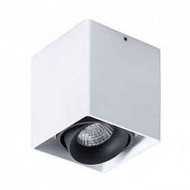 Точечный светильник Arte Lamp Pictor A5654PL-1WH, арматура цвет белый, плафон/абажур металл, цвет белый/черный - фото 1