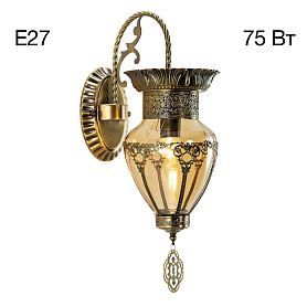 Бра Citilux Каир CL419413, арматура бронза, плафоны металл / стекло шампань / бронза - фото 1