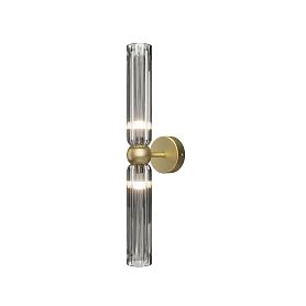 Бра Maytoni Antic MOD302WL-02GR1, арматура золото, плафон стекло серое - фото 1