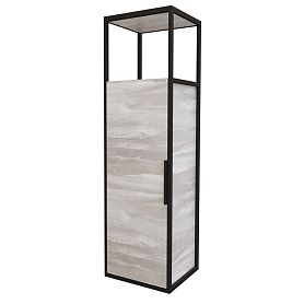 Шкаф-пенал Grossman Лофт 40, цвет шанико / металл черный - фото 1