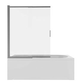 Шторка на ванну Акватек AQ.BSS.100.1GM 100x150, стекло прозрачное, профиль оружейная сталь - фото 1