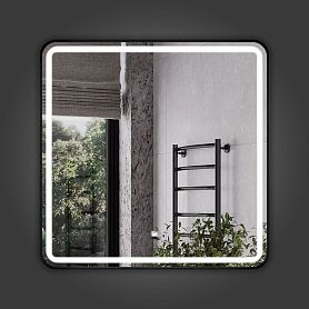 Зеркало Comforty Ситара 80, с подсветкой, функцией антизапотевания, цвет черный - фото 1