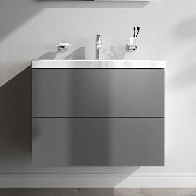 Тумба под раковину AM.PM Gem 75 подвесная, 2 ящика, цвет графит матовый - фото 1