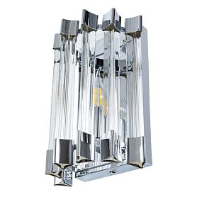 Настенный светильник Arte Lamp Caravaggio A1059AP-1CC, арматура хром, плафон хрусталь прозрачный - фото 1