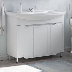 Тумба под раковину Corozo Мирра 105, цвет белый - фото 1