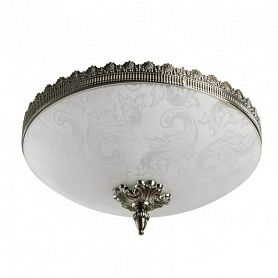 Потолочный светильник Arte Lamp Crown A4541PL-3AB, арматура бронза, плафон стекло белое, 41х41 см - фото 1