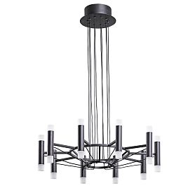 Подвесная люстра Arte Lamp Empire A2482SP-20BK, арматура черный, плафон акрил белый - фото 1