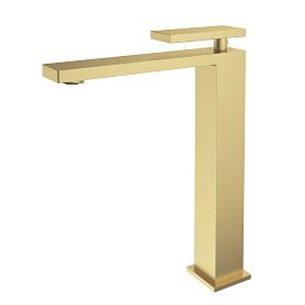 Смеситель Vincea Dice VBF-2DS2BG для раковины, цвет брашированное золото - фото 1