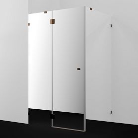 Душевой уголок WasserKRAFT Paar 88H07L-MR 120x90, левый, стекло зеркальное, профиль розовое золото - фото 1