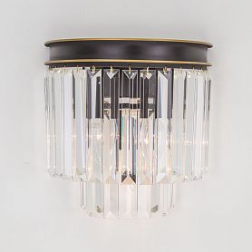 Бра Citilux Мартин CL332331, арматура венге, плафоны хрусталь прозрачный - фото 1