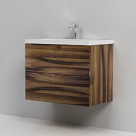 Тумба под раковину AM.PM Gem 75 подвесная, 2 ящика, цвет орех - фото 1