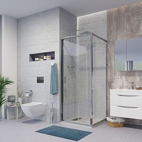 Душевой уголок Niagara Nova NG-62-9A-A90 90x90, стекло прозрачное, профиль хром - фото 1