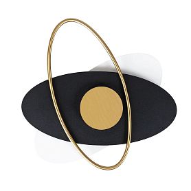 Настенный светильник Arte Lamp Mars A2605AP-7BK, арматура черный, плафон акрил белый - фото 1