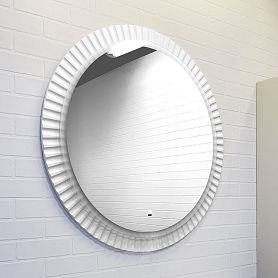 Зеркало Comforty Мадрид 70x70, с подсветкой, функцией антизапотевания, цвет белый матовый - фото 1