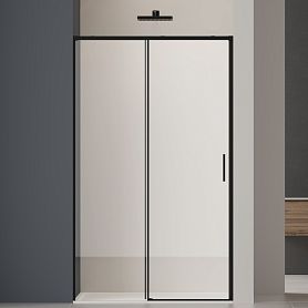 Душевая дверь Vincea Soft 2 VDS-3SO2 100x200, стекло прозрачное, профиль черный - фото 1