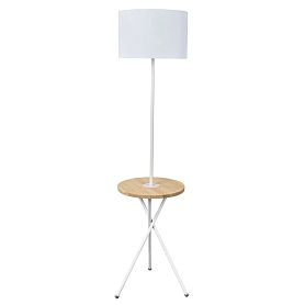 Торшер Arte Lamp Combo A2070PN-1WH, арматура белый, плафон ткань белая - фото 1