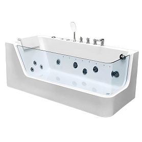 Ванна CeruttiSPA C-494-17 L 170x80, левая, акриловая, с гидромассажем, цвет белый - фото 1