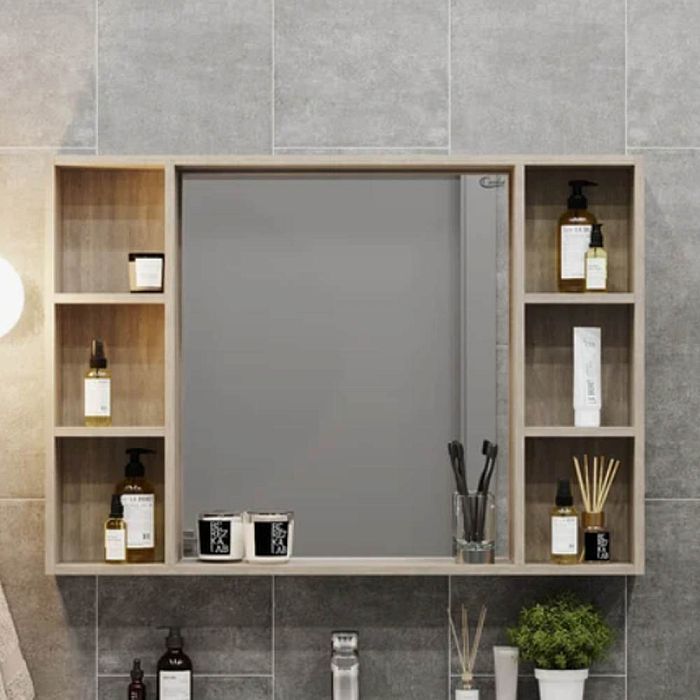 Шкаф-зеркало Оника Тимбер 100, цвет дуб сонома