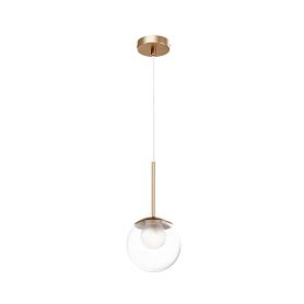 Подвесной светильник Maytoni Basic form MOD521PL-01G1, арматура золото, плафон стекло прозрачное / белое - фото 1