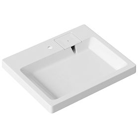 Раковина Mixline Лайн 60x50 над стиральной машиной, цвет белый - фото 1