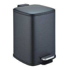 Ведро для мусора Weltwasser BERG BL 20L, нажимной механизм, крышка Soft Close, 20 литров, цвет черный матовый - фото 1