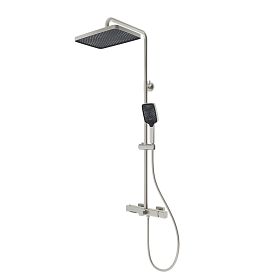 Душевая стойка Vincea Core VSFS-4CO1BN, с верхним душем, смесителем, цвет брашированный никель - фото 1