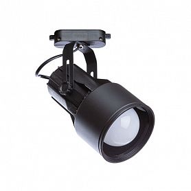 Трековый светильник Arte Lamp Lyra A6252PL-1BK, арматура черная, плафон металл черный, 10х10 см - фото 1