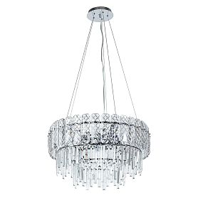 Подвесная люстра Arte Lamp Nicoletta A1051SP-10CC, арматура хром, плафон хрусталь прозрачный - фото 1