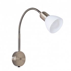 Бра Arte Lamp Falena A3116AP-1AB, арматура бронза, плафон стекло белое, 7х8 см - фото 1