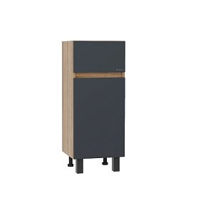 Тумба Оника Милтон 40, с бельевой корзиной, цвет серый / дуб сонома - фото 1