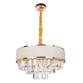 Подвесная люстра Arte Lamp Annabelle A1008LM-6GO, арматура золото, плафон хрусталь бежевый - фото 1
