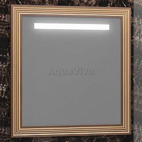 Зеркало Опадирис Карат 80x85, с подсветкой, цвет золото - фото 1