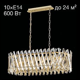 Подвесная люстра Citilux Ингвар CL334303, арматура бронза, плафоны хрусталь шампань - фото 1