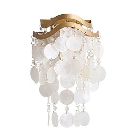 Настенный светильник Arte Lamp Pipirima A4065AP-2SG, арматура матовое золото, плафон хрусталь / перламутр белый - фото 1