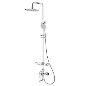 Душевая стойка Lemark Verba LM11462C, с верхним душем, смесителем, цвет хром - фото 1