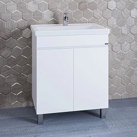 Тумба под раковину Санта Марс 70 напольная, с дверцами, цвет белый - фото 1