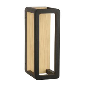 Фасадный светильник Arte Lamp Hassaleh A3374AL-1BR, арматура коричневый, плафон алюминий черный - фото 1